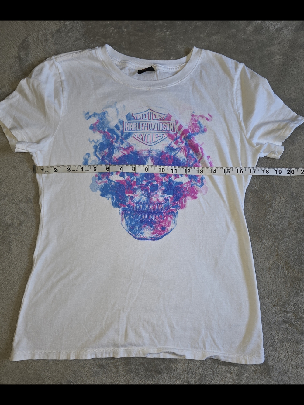 Harley-Davidson White Skull Graphic Tee - Women's - Picture 6 of 9